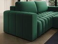 Coltar extensibil dreapta 4 locuri ELTAP, Bon-30, Bonett, 250x175x92 cm, lemn/poliester, verde inchis