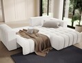 Coltar extensibil dreapta 4 locuri ELTAP, Bon-218, Bonett, 250x175x92 cm, lemn/poliester, alb