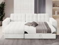 Coltar extensibil reversibil 3 locuri ELTAP, Blenvi, 260x150x82 cm, lemn/poliester, alb