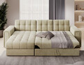 Coltar extensibil reversibil 3 locuri ELTAP, Blenvi, 260x150x82 cm, lemn/poliester, bej deschis