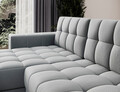Coltar extensibil reversibil 3 locuri ELTAP, Blenvi, 260x150x82 cm, lemn/poliester, gri