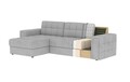 Coltar extensibil reversibil 3 locuri ELTAP, Blenvi, 260x150x82 cm, lemn/poliester, gri