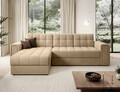 Coltar extensibil reversibil 3 locuri ELTAP, Blenvi, 260x150x82 cm, lemn/poliester, bej inchis