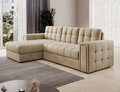 Coltar extensibil reversibil 3 locuri ELTAP, Blenvi, 260x150x82 cm, lemn/poliester, bej inchis