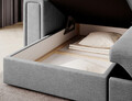 Coltar extensibil reversibil 3 locuri ELTAP, Blenvi, 260x150x82 cm, lemn/poliester, gri deschis