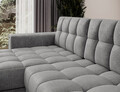 Coltar extensibil reversibil 3 locuri ELTAP, Blenvi, 260x150x82 cm, lemn/poliester, gri inchis