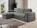 Coltar extensibil reversibil 3 locuri ELTAP, Blenvi, 260x150x82 cm, lemn/poliester, gri inchis