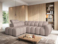 Coltar extensibil stanga 4 locuri ELTAP, LT-20XIL, Falconn, 258x208x107 cm, lemn/poliester, maro deschis