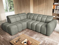 Coltar extensibil stanga 4 locuri ELTAP, LT-100XIL, Falconn, 258x208x107 cm, lemn/poliester, verde