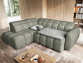 Coltar extensibil stanga 4 locuri ELTAP, LT-100XIL, Falconn, 258x208x107 cm, lemn/poliester, verde