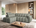 Coltar extensibil stanga 4 locuri ELTAP, LT-100XIL, Falconn, 258x208x107 cm, lemn/poliester, verde