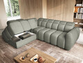 Coltar extensibil stanga 4 locuri ELTAP, LT-100XIL, Falconn, 258x208x107 cm, lemn/poliester, verde