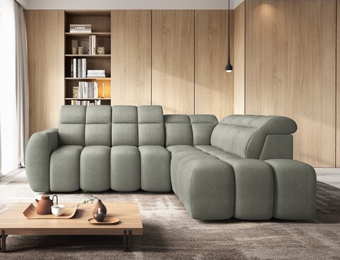 Coltar extensibil dreapta 4 locuri ELTAP, RT-100XIL, Falconn, 258x208x107 cm, lemn/poliester, verde