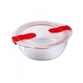 Vas rotund cu capac, Pyrex, Cook&Heat, 1.1 L, sticla termorezistenta/plastic