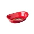 Vas oval, Pyrex, Supreme Color Red, 21 x 31 cm, ceramica, rosu