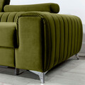 Coltar extensibil stanga 3 locuri ELTAP, LT-33LO, Grayson, 278x205x92 cm, lemn/poliester, verde olive