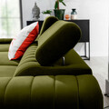 Coltar extensibil stanga 3 locuri ELTAP, LT-33LO, Grayson, 278x205x92 cm, lemn/poliester, verde olive