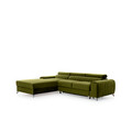 Coltar extensibil stanga 3 locuri ELTAP, LT-33LO, Grayson, 278x205x92 cm, lemn/poliester, verde olive