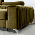 Coltar extensibil stanga 3 locuri ELTAP, LT-33NU, Grayson, 278x205x92 cm, lemn/poliester, verde olive