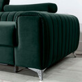 Coltar extensibil stanga 3 locuri ELTAP, LT-35LO, Grayson, 278x205x92 cm, lemn/poliester, verde inchis