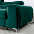 Coltar extensibil stanga 3 locuri ELTAP, LT-38VE, Grayson, 278x205x92 cm, lemn/poliester, verde inchis