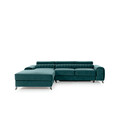 Coltar extensibil stanga 3 locuri ELTAP, LT-76MO, Grayson, 278x205x92 cm, lemn/poliester, verde