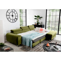 Coltar extensibil dreapta 3 locuri ELTAP, RT-33LO, Grayson, 278x205x92 cm, lemn/poliester, verde olive