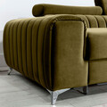 Coltar extensibil dreapta 3 locuri ELTAP, RT-33NU, Grayson, 278x205x92 cm, lemn/poliester, verde olive