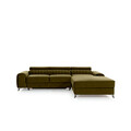Coltar extensibil dreapta 3 locuri ELTAP, RT-33NU, Grayson, 278x205x92 cm, lemn/poliester, verde olive