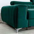 Coltar extensibil dreapta 3 locuri ELTAP, RT-38VE, Grayson, 278x205x92 cm, lemn/poliester, verde inchis