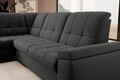 Coltar extensibil stanga 3 locuri ELTAP, LT-04FL, Sado, 272x192x95 cm, lemn/poliester, gri inchis