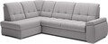 Coltar extensibil stanga 3 locuri ELTAP, LT-04GO, Sado, 272x192x95 cm, lemn/poliester, gri deschis