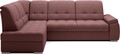 Coltar extensibil stanga 3 locuri ELTAP, LT-24VE, Sado, 272x192x95 cm, lemn/poliester, roz inchis