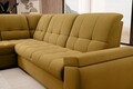 Coltar extensibil stanga 3 locuri ELTAP, LT-45NU, Sado, 272x192x95 cm, lemn/poliester, mustar