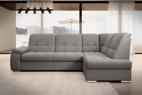 Coltar extensibil dreapta 3 locuri ELTAP, RT-04LO, Sado, 272x192x95 cm, lemn/poliester, gri