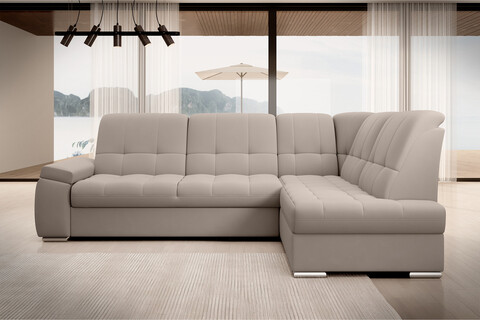 Coltar extensibil dreapta 3 locuri ELTAP, RT-18SO, Sado, 272x192x95 cm, lemn/poliester, bej deschis