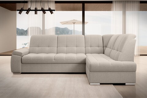 Coltar extensibil dreapta 3 locuri ELTAP, RT-22IN, Sado, 272x192x95 cm, lemn/poliester, bej deschis