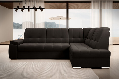 Coltar extensibil dreapta 3 locuri ELTAP, RT-22NU, Sado, 272x192x95 cm, lemn/poliester, maro inchis