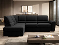 Coltar extensibil stanga 3 locuri ELTAP, LT-10FL, Siber, 270x186x93 cm, lemn/poliester, negru