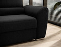 Coltar extensibil stanga 3 locuri ELTAP, LT-10FL, Siber, 270x186x93 cm, lemn/poliester, negru