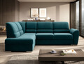 Coltar extensibil stanga 3 locuri ELTAP, LT-39LU, Siber, 270x186x93 cm, lemn/poliester, verde