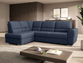 Coltar extensibil stanga 3 locuri ELTAP, LT-40PO, Siber, 270x186x93 cm, lemn/poliester, albastru inchis