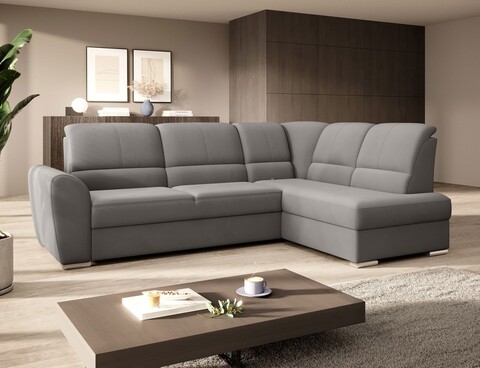 Coltar extensibil dreapta 3 locuri ELTAP, RT-04LO, Siber, 270x186x93 cm, lemn/poliester, gri