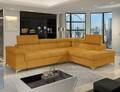 Coltar extensibil dreapta 4 locuri ELTAP, ERI-04, Eridano, 275x202x88 cm, lemn/poliester, galben