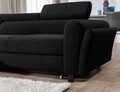 Coltar extensibil stanga 4 locuri ELTAP, Mari-11, Mariall, 288x200x92 cm, lemn/poliester, negru