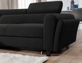 Coltar extensibil stanga 4 locuri ELTAP, Mari-16, Mariall, 288x200x92 cm, lemn/poliester, negru