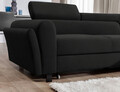 Coltar extensibil dreapta 4 locuri ELTAP, Mari-40, Mariall, 288x200x92 cm, lemn/poliester, negru