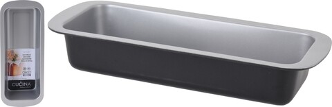 Forma pentru copt, 35x13x5.5 cm, otel, negru
