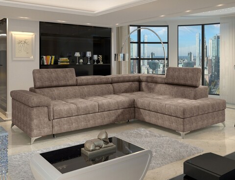 Coltar extensibil dreapta 4 locuri ELTAP, RT-20AMO, Eridano, 275x202x88 cm, lemn/poliester, maro