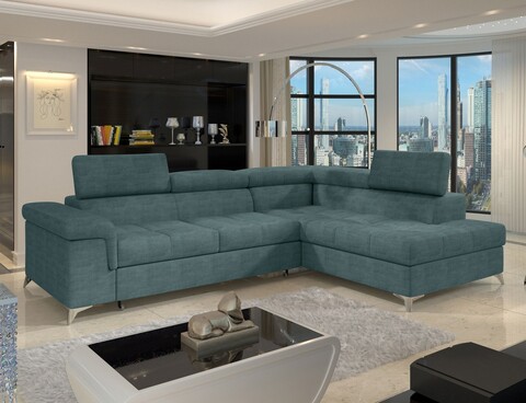 Coltar extensibil dreapta 4 locuri ELTAP, RT-38MAN, Eridano, 275x202x88 cm, lemn/poliester, verde